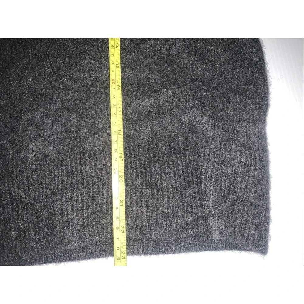 Chicos Size 3 Sweater 100% Cashmere Turtleneck Long Sleeve Grey Womens XL Preppy